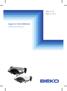 Kullanım kılavuzu BEKO BKK 2115 Izgara tost makinesi