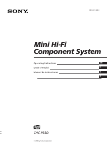 Manual de uso Sony CHC-P33D Set de estéreo