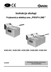 Instrukcja Bartscher A161-260 Profi-Line Frytkownica
