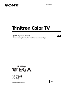 Handleiding Sony KV-PG14N70 Televisie