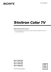 Handleiding Sony KV-XA34M86 Televisie