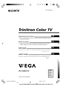 Handleiding Sony KV-SW212M83 Televisie