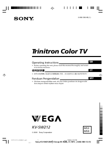 Handleiding Sony KV-SW212M53 Televisie