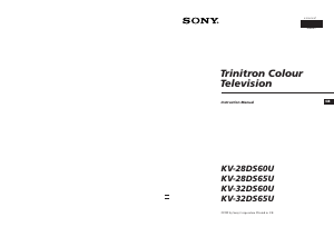 Handleiding Sony KV-28DS60U Televisie