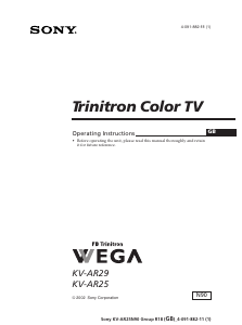 Handleiding Sony KV-AR25N90 Televisie