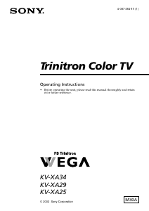 Handleiding Sony KV-XA29M30A Televisie