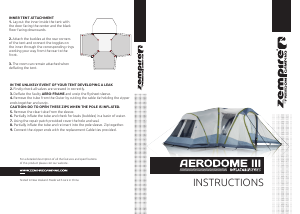 Handleiding Zempire Aerodome III Tent