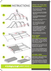 Handleiding Zempire Airforce 1 Tent