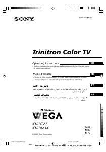 Mode d’emploi Sony KV-BT21M81 Téléviseur