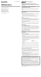 Handleiding Sony USM64MX3 USB stick