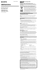 Manual Sony USM128MX USB drive