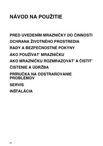 Návod Whirlpool AFG 4500 Mraznička
