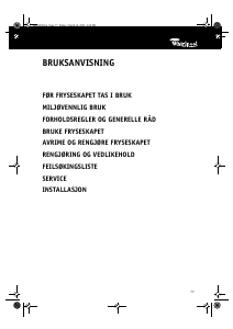 Bruksanvisning Whirlpool AFG 7060 Fryser