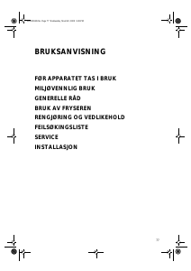 Bruksanvisning Whirlpool AFG 823 NF Fryser