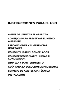 Manual de uso Whirlpool WV1701 W Congelador