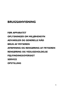 Brugsanvisning Whirlpool WV1701 X Fryser