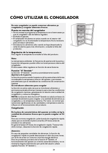 Manual de uso Whirlpool WVE1863 NF W Congelador