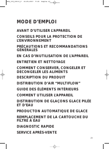 Mode d’emploi Whirlpool 20RA-D3 SF Réfrigérateur combiné