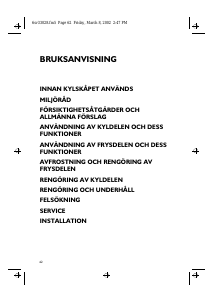 Bruksanvisning Whirlpool ARC 2190 Kyl-frys