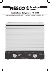 Bruksanvisning Nesco FD-2000 Digital Square Mattorkare