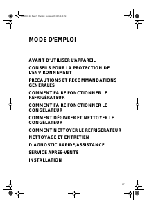 Mode d’emploi Whirlpool ARC 2340 Réfrigérateur combiné