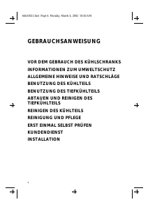 Bedienungsanleitung Whirlpool ARC 2840 Kühl-gefrierkombination