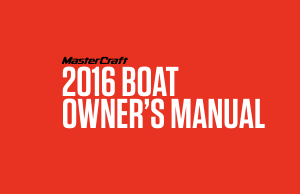 Manual MasterCraft X23 (2016) Boat