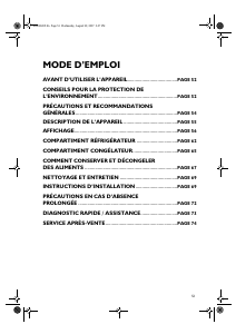 Mode d’emploi Whirlpool ARC 4360/IX Réfrigérateur combiné