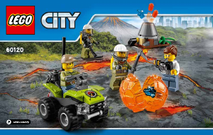 Manual Lego set 60120 City Conjunto inicial do vulcão