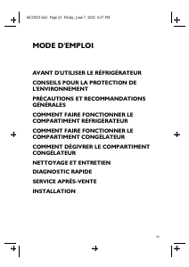 Mode d’emploi Whirlpool ARC 4950 Réfrigérateur combiné