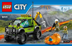 Manual Lego set 60121 City Camião de exploração do vulcão