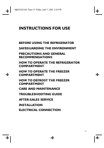 Manual Whirlpool ARC 5000 Fridge-Freezer