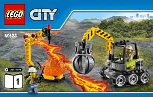 Brugsanvisning Lego set 60123 City Vulkan – forsyningshelikopter