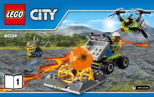 Manual Lego set 60124 City Volcano exploration base