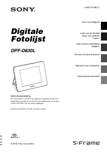 Handleiding Sony DPF-D830L Digitale fotolijst