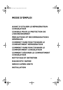 Mode d’emploi Whirlpool ARC 5440 Réfrigérateur combiné