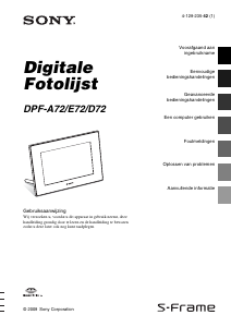 Handleiding Sony DPF-E72 Digitale fotolijst