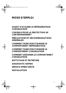 Mode d’emploi Whirlpool ARC 5510 Réfrigérateur combiné