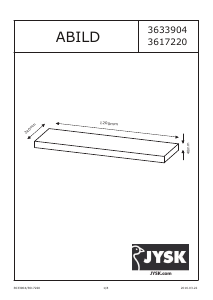 Handleiding JYSK Abild (120x4x24) Plank