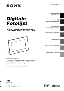 Handleiding Sony DPF-E72N Digitale fotolijst