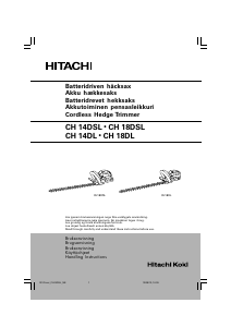 Bruksanvisning Hitachi CH 14DSL Hekksaks