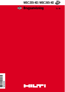 Brugsanvisning Hilti WSC 265-KE Rundsav