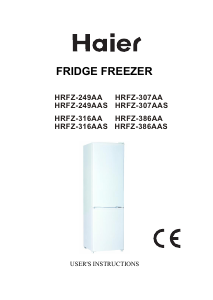 Handleiding Haier HRFZ-316AA Koel-vries combinatie