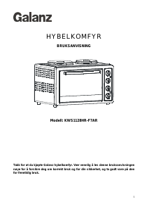 Bruksanvisning Galanz KWS1128HR-F7AR Komfyr