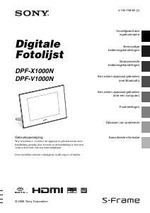 Handleiding Sony DPF-V1000N Digitale fotolijst