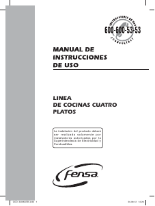 Manual de uso Fensa Tradicional F 2808 Cocina