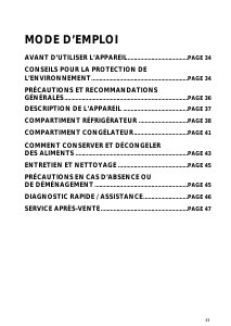 Mode d’emploi Whirlpool ARC 8120 Réfrigérateur combiné