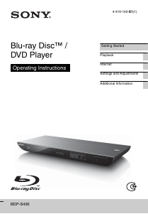 Handleiding Sony BDP-S495 Blu-ray speler