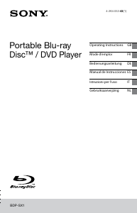 Manuale Sony BDP-SX1 Lettore blu-ray