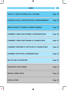 Mode d’emploi Whirlpool ART 282/H/DF Réfrigérateur combiné